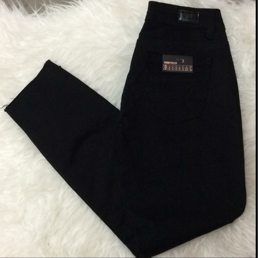 DENIM FUELED Angie Black‎ Premium Slim Fit 25" crop Jeans Pants Size 11